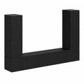 Mobile TV 4 Pezzi Rovere Nero Legno Multistrato Armadio Sospeso Parete 240kg Mobiletto TV Salvaspazio con 2 Ante 3 Ripiani per Soggiorno Moderno 110cm