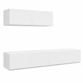 Mobile TV in Legno, Parete Attrezzata Soggiorno Moderna, Base TV Sala da Pranzo, Bianco 100 × 30 × 30 cm Tipo 3