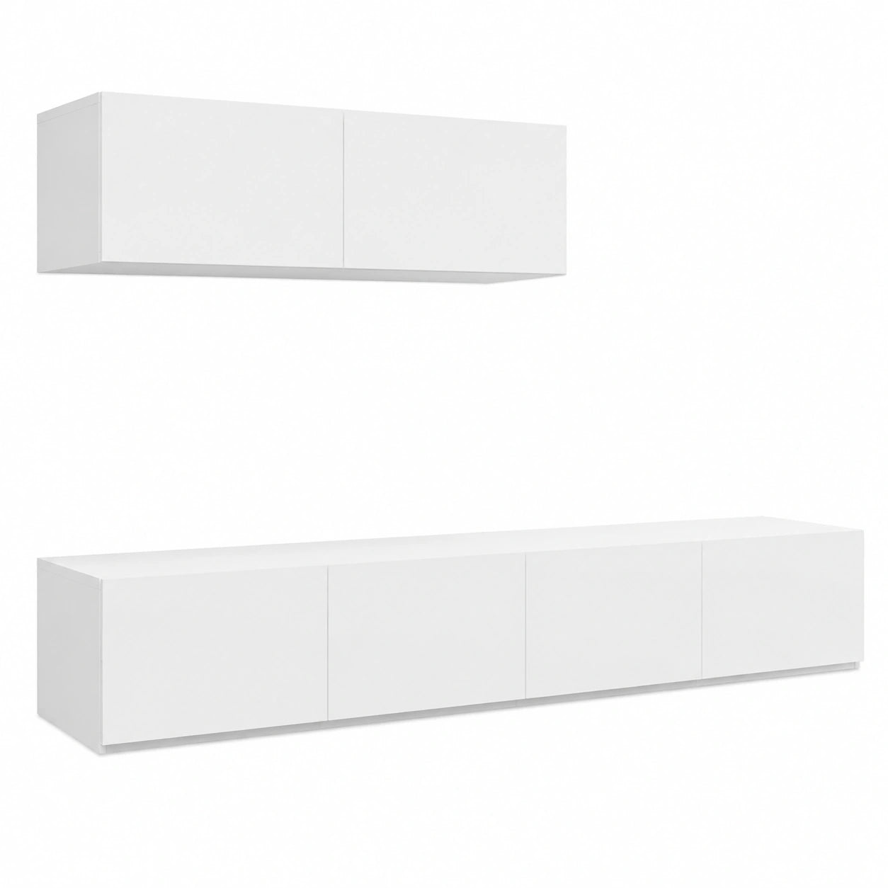 Mobile TV in Legno, Parete Attrezzata Soggiorno Moderna, Base TV Sala da Pranzo, Bianco 100 × 30 × 30 cm Tipo 3
