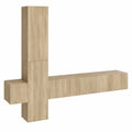Homgoday set di Mobili Porta TV 5 pz Rovere Sonoma in Legno Multistrato, Mobile Porta TV Mobiletto Basso per TV per Tavolino da Salotto Industriale