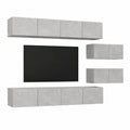 Mobile tv, mobile tv soggiorno, mobile porta tv, set Porta TV 6 pz Grigio Cemento in Truciolatomobile soggiorno, mobile per tv