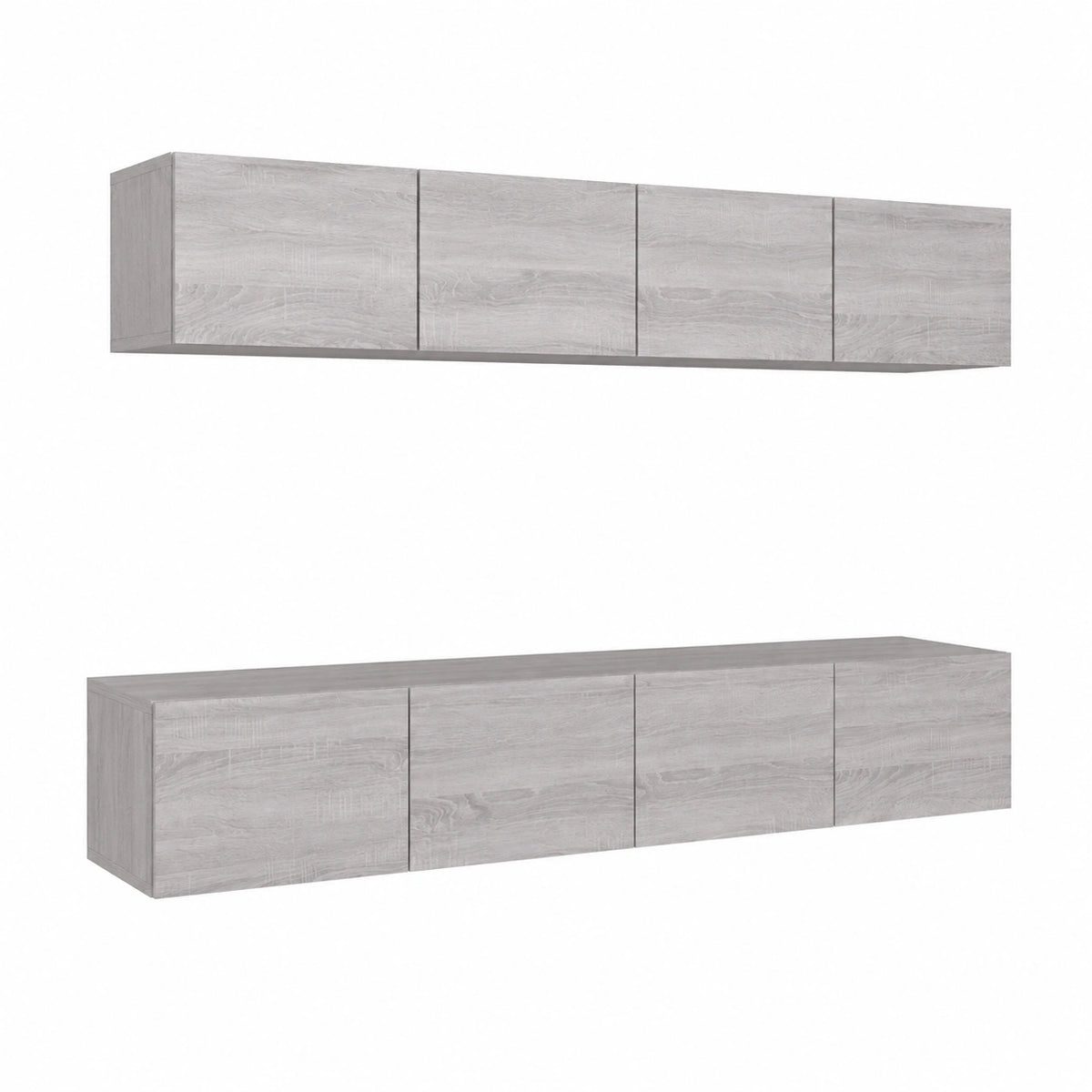 Tavolino da salotto multifunzionale set di Mobili Porta TV 5 pz Grigio Sonoma in Legno MultistratoAdatto a soggiorno, sala da pranzo, camera