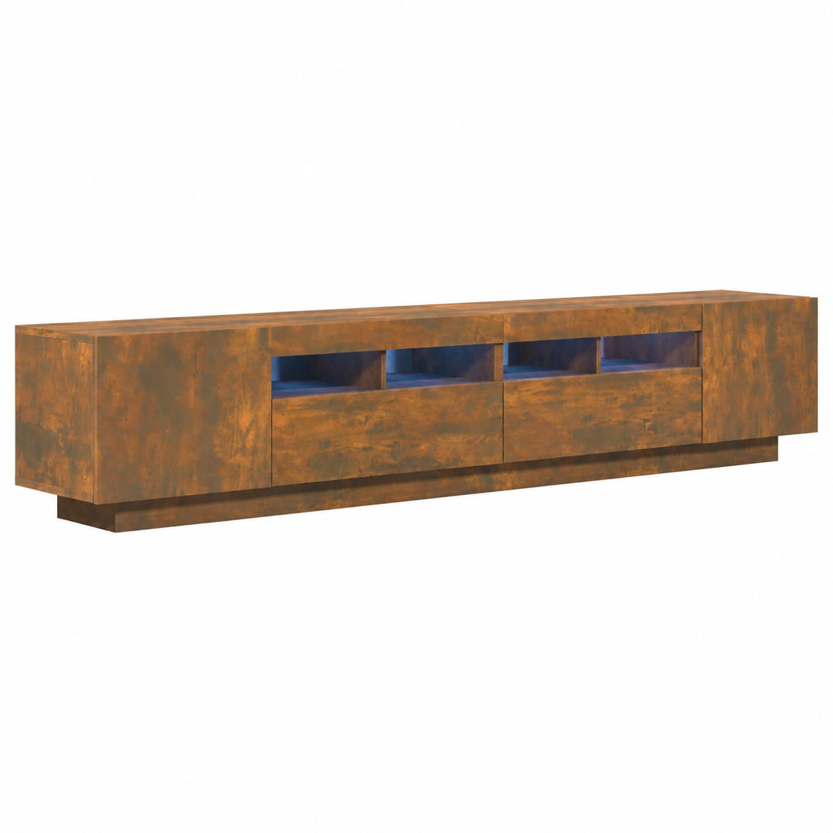 Mobile tv, mobile tv soggiorno, mobile porta tv, set Mobili TV 3pz con Luci LED Rovere Fumo in Legno Multistratomobile soggiorno, mobile per tv