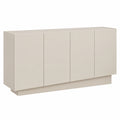 Credenza e Buffet VELA per Soggiorno con 4 Ante e 4 Vani, Madia per Salotto, Cucina e Sala da Pranzo in Legno, 160 × 35 × 75,4 cm, Cashmere