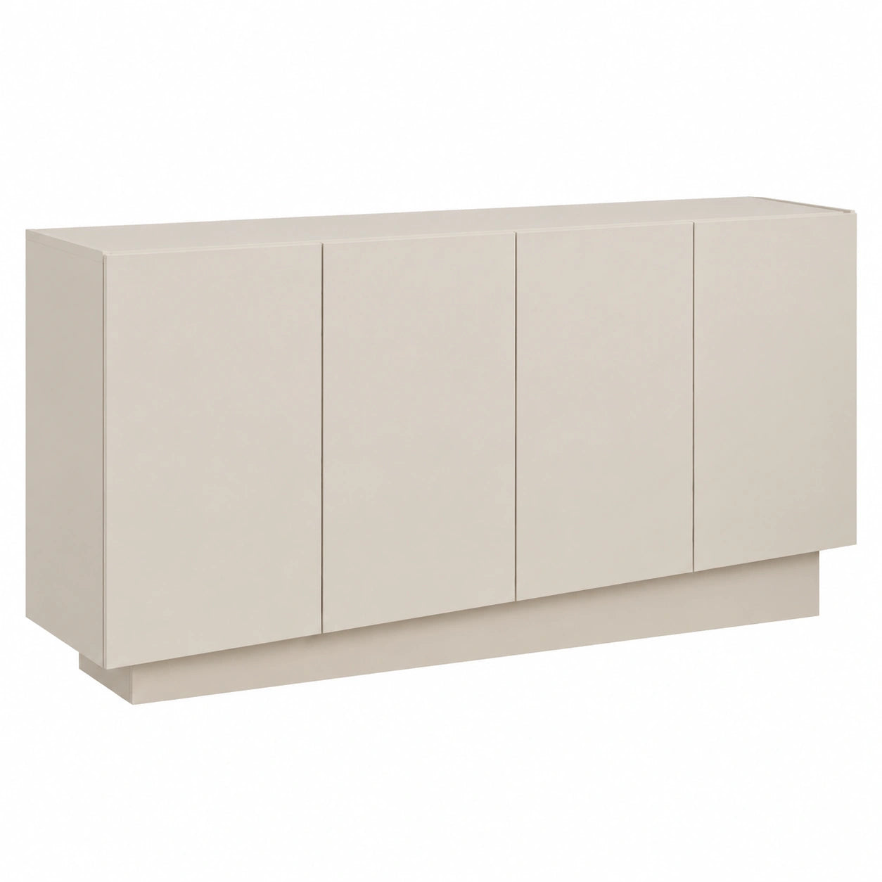 Credenza e Buffet VELA per Soggiorno con 4 Ante e 4 Vani, Madia per Salotto, Cucina e Sala da Pranzo in Legno, 160 × 35 × 75,4 cm, Cashmere