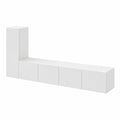 Mobile TV 3 pz Bianco in Truciolato, Mobile Porta TV, Mobiletto Basso per TV Tavolino da Salotto Supporto TV per Mobile TV Soggiorno