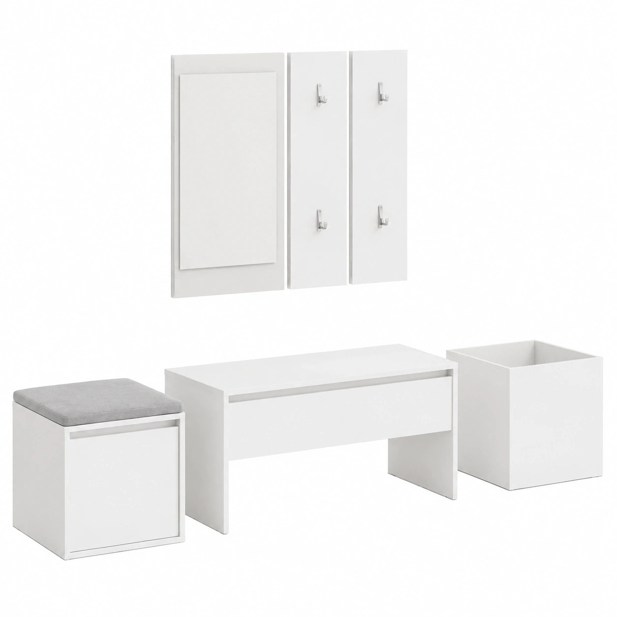 Gecheer set di mobili da corridoio bianco legno di ingegneria per camera da letto, soggiorno