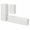Mobile TV 4 pz Bianco in Truciolato, Mobile Porta TV Mobiletto Basso per TV per Tavolino da Salotto Industriale Supporto TV Soggiorno 60 × 30 × 30 cm