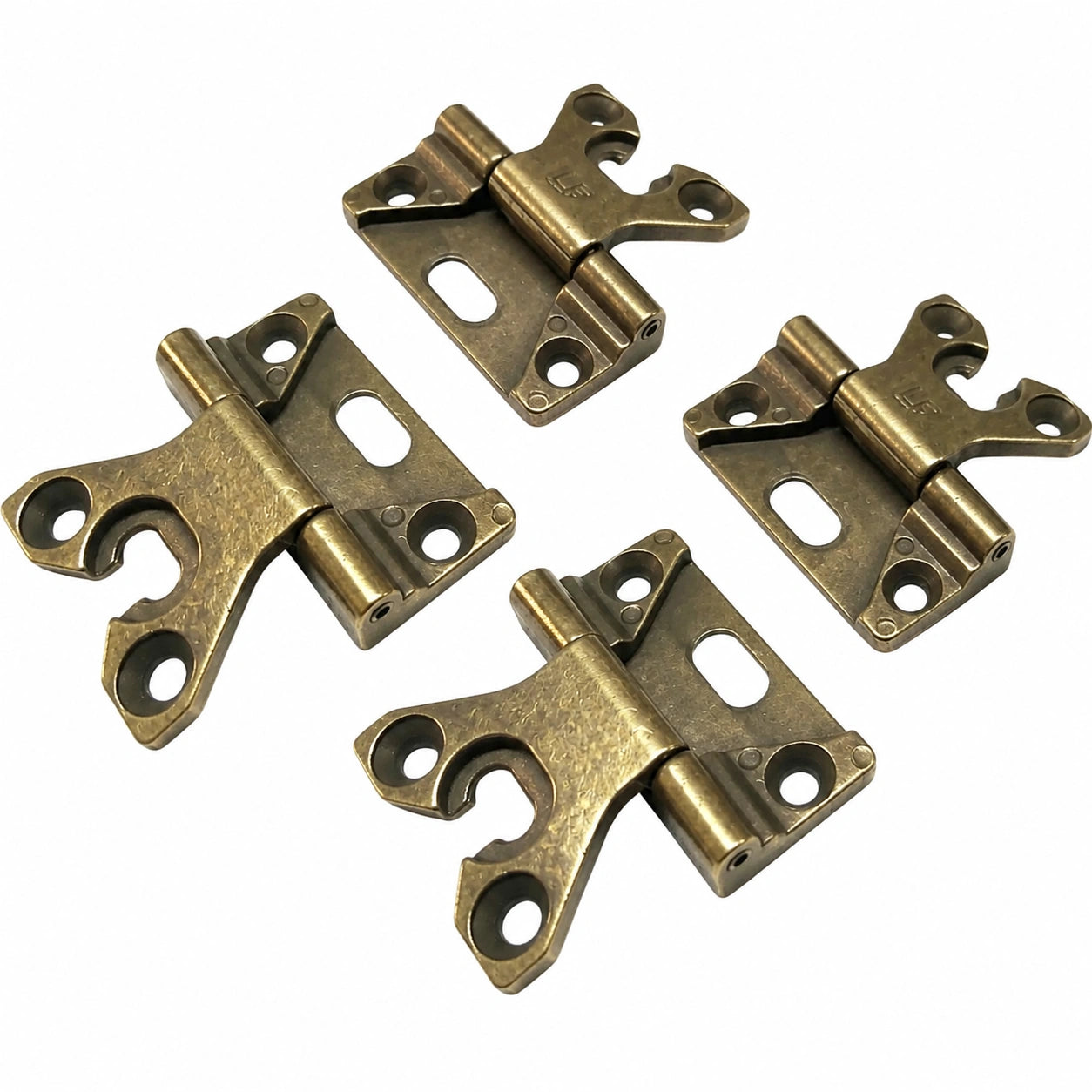 Set Cerniere LF CP77 per Mobili Antichi, Stile Classico e Arte Povera, Per Ante a Battuta in Legno, 40 × 37mm, Ideali per Soggiorno e Camera da Letto